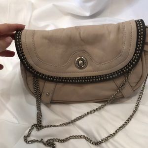 BCBG Taupe leather handbag